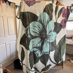 Cottagecore floral shower curtain